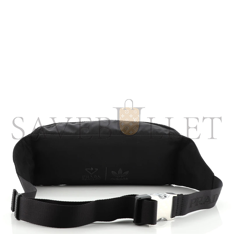 PRADA X ADIDAS BLACK NYLON BELT BAG 2VL034 (26*12cm) 